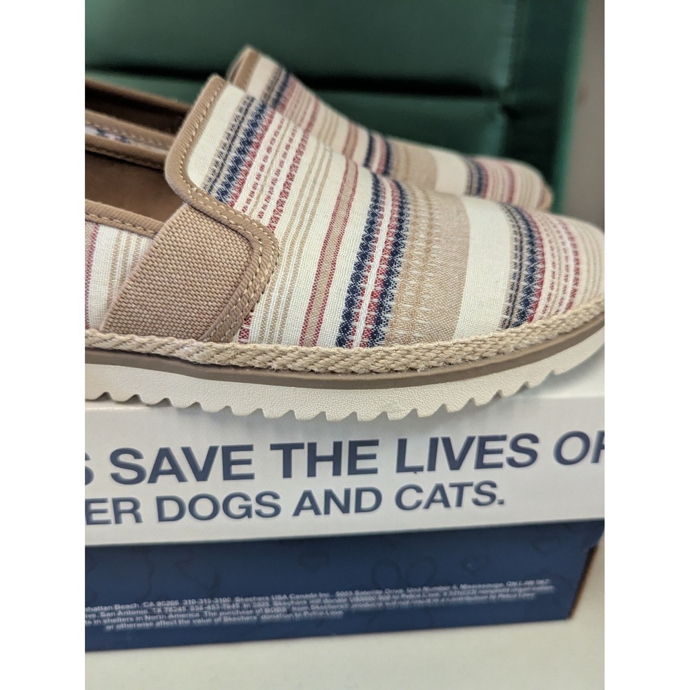 Skechers BOBS Flexpadrille Lo Stay Light Shoes Women's 8.5 Natural Multi Vegan - Picture 8 of 12